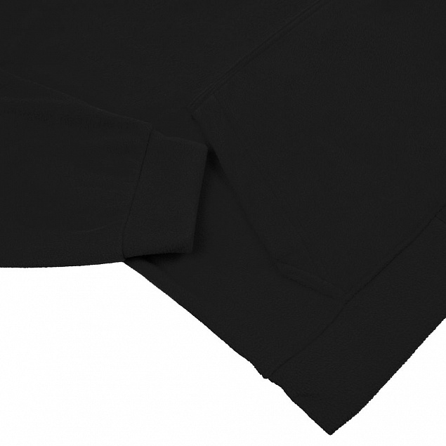 Худи флисовое унисекс Manakin, черное с логотипом в Балашихе заказать по выгодной цене в кибермаркете AvroraStore