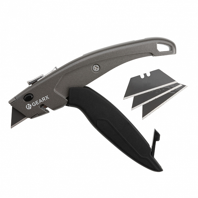 Сверхпрочный строительный нож Gear X с логотипом в Балашихе заказать по выгодной цене в кибермаркете AvroraStore