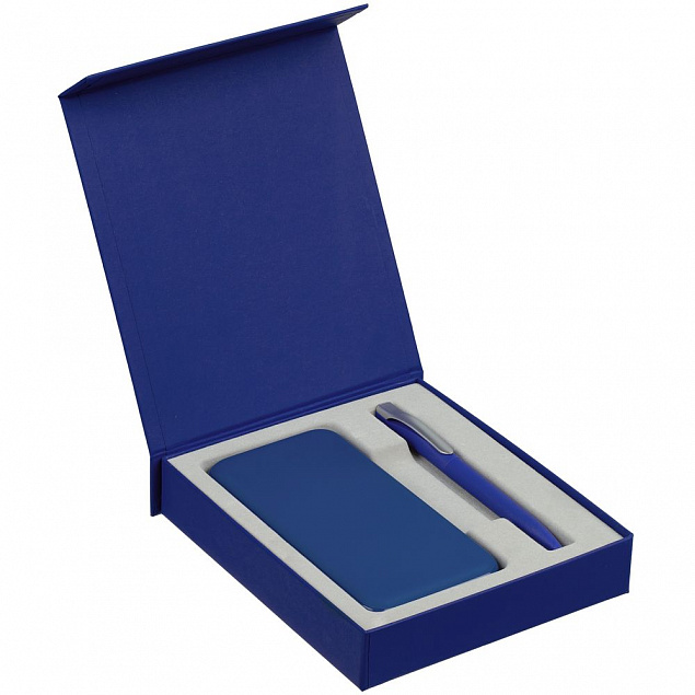 Коробка Rapture для аккумулятора 10000 мАч и ручки, синяя с логотипом в Балашихе заказать по выгодной цене в кибермаркете AvroraStore