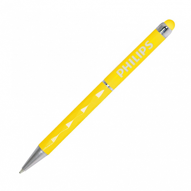 Шариковая ручка Crystal, желтая с логотипом в Балашихе заказать по выгодной цене в кибермаркете AvroraStore
