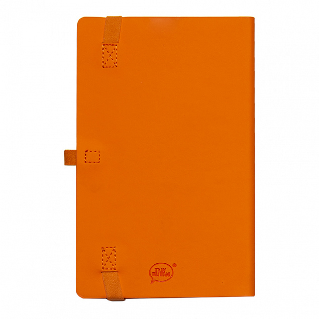 Бизнес-блокнот "Gracy", 130х210 мм, оранжев., кремовая бумага, гибкая обложка, в линейку, на резинке с логотипом в Балашихе заказать по выгодной цене в кибермаркете AvroraStore