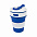 Стакан складной BUTTON;  300 мл, силикон, синий с логотипом в Балашихе заказать по выгодной цене в кибермаркете AvroraStore