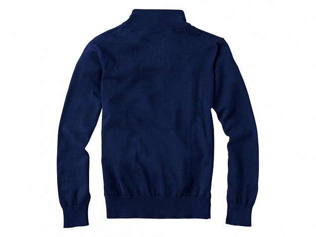Пуловер Set с застежкой на четверть длины, т.синий/серый с логотипом в Балашихе заказать по выгодной цене в кибермаркете AvroraStore