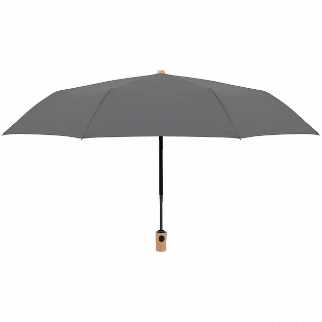 Зонт складной Nature Magic, серый с логотипом в Балашихе заказать по выгодной цене в кибермаркете AvroraStore