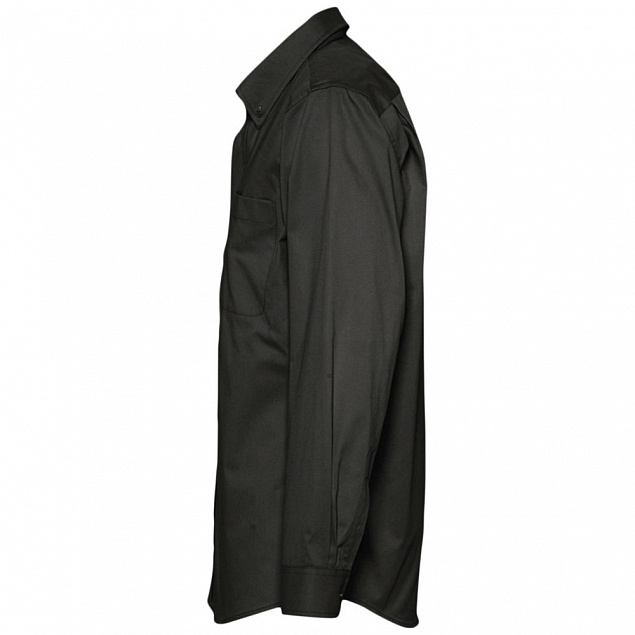 Рубашка мужская с длинным рукавом Bel Air, черная с логотипом в Балашихе заказать по выгодной цене в кибермаркете AvroraStore