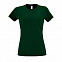 Футболка женская IMPERIAL WOMEN XL тёмно-зелёный 100% хлопок 190г/м2 с логотипом в Балашихе заказать по выгодной цене в кибермаркете AvroraStore