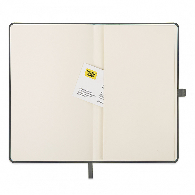 Ежедневник недатированный HAMILTON, A5, темно-серый, кремовый блок с логотипом в Балашихе заказать по выгодной цене в кибермаркете AvroraStore