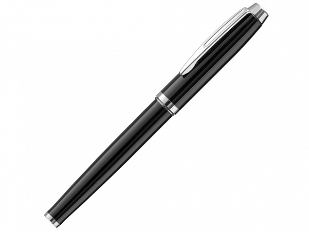 Ручка металлическая роллер LADY R с зеркальной гравировкой, черный с логотипом в Балашихе заказать по выгодной цене в кибермаркете AvroraStore
