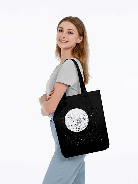 Холщовая сумка «Что вечно под Луной» с люминесцентным принтом с логотипом в Балашихе заказать по выгодной цене в кибермаркете AvroraStore