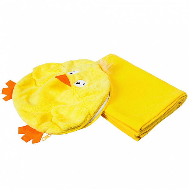 Игрушка-подушка «Цыпа» с пледом с логотипом в Балашихе заказать по выгодной цене в кибермаркете AvroraStore