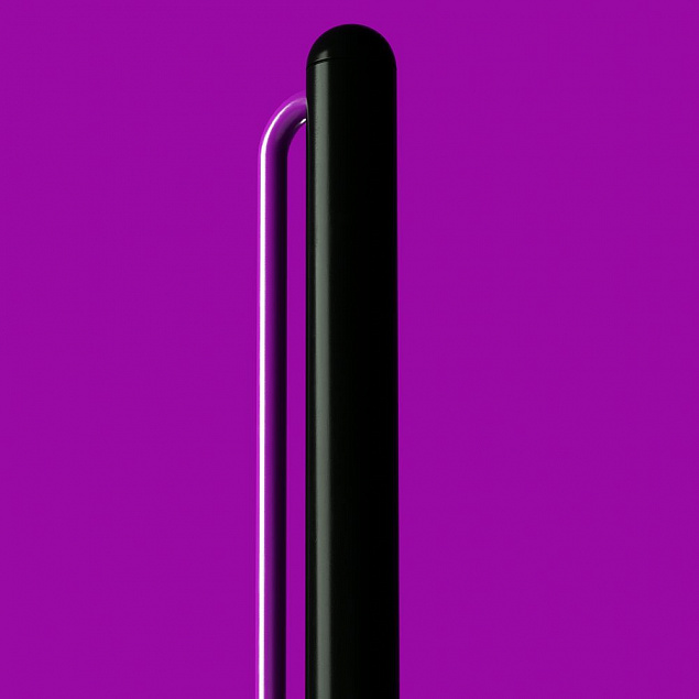 Шариковая ручка GrafeeX в чехле, черная с фиолетовым с логотипом в Балашихе заказать по выгодной цене в кибермаркете AvroraStore