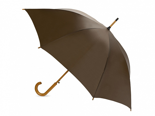 Зонт-трость полуавтоматический с деревянной ручкой с логотипом в Балашихе заказать по выгодной цене в кибермаркете AvroraStore
