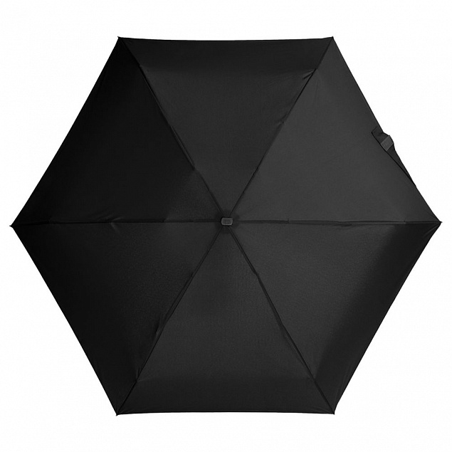 Зонт складной Five, черный с логотипом в Балашихе заказать по выгодной цене в кибермаркете AvroraStore