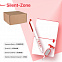 Набор подарочный SILENT-ZONE: бизнес-блокнот, ручка, наушники, коробка, стружка, бело-красный с логотипом в Балашихе заказать по выгодной цене в кибермаркете AvroraStore