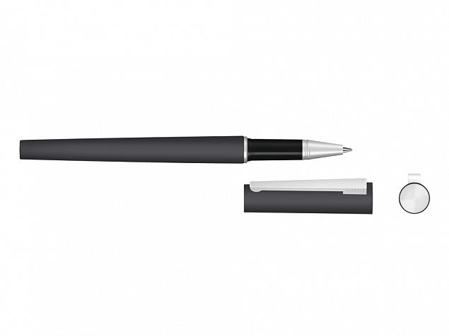 Ручка металлическая роллер «Brush R GUM» soft-touch с зеркальной гравировкой с логотипом в Балашихе заказать по выгодной цене в кибермаркете AvroraStore