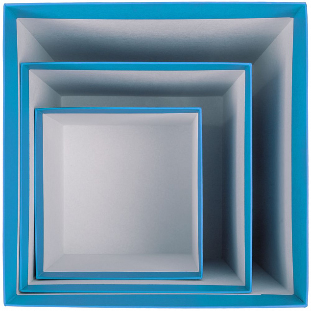 Коробка Cube M, голубая с логотипом в Балашихе заказать по выгодной цене в кибермаркете AvroraStore