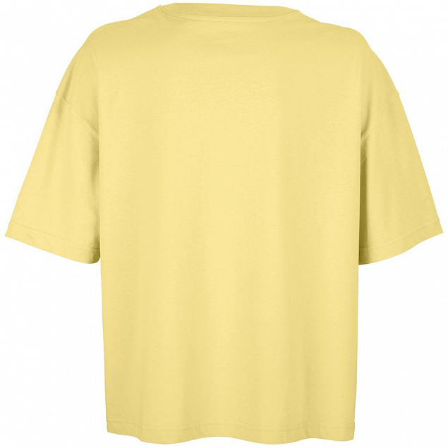 Футболка оверсайз женская Boxy Women, светло-желтая с логотипом в Балашихе заказать по выгодной цене в кибермаркете AvroraStore