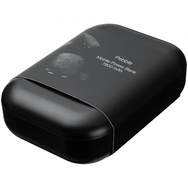 Внешний аккумулятор Pebble 7800 мАч, черный с логотипом в Балашихе заказать по выгодной цене в кибермаркете AvroraStore