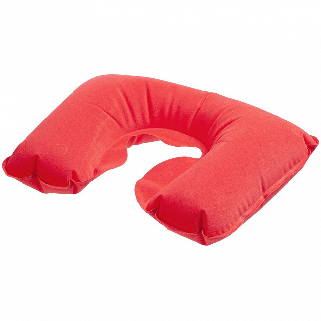 Надувная подушка под шею в чехле Sleep, красная с логотипом в Балашихе заказать по выгодной цене в кибермаркете AvroraStore