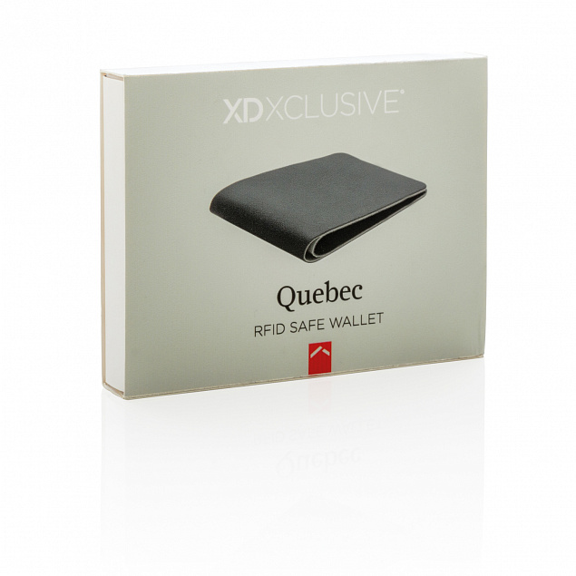 Бумажник Quebec с защитой от сканирования RFID, черный с логотипом в Балашихе заказать по выгодной цене в кибермаркете AvroraStore
