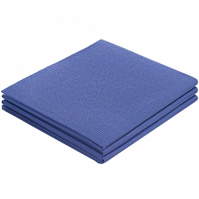Складной коврик для занятий спортом Flatters, синий с логотипом в Балашихе заказать по выгодной цене в кибермаркете AvroraStore