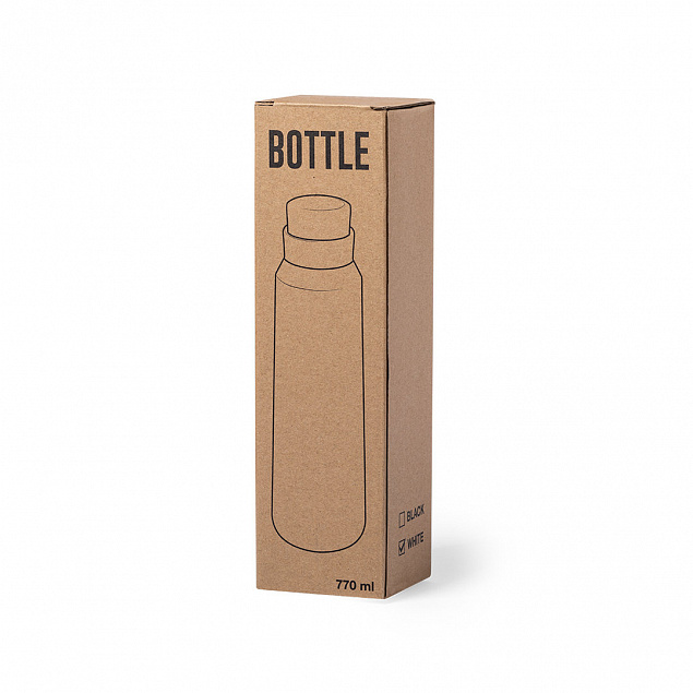 Бутылка для воды ANUKIN, черный, 770 мл, нержавеющая сталь с логотипом в Балашихе заказать по выгодной цене в кибермаркете AvroraStore