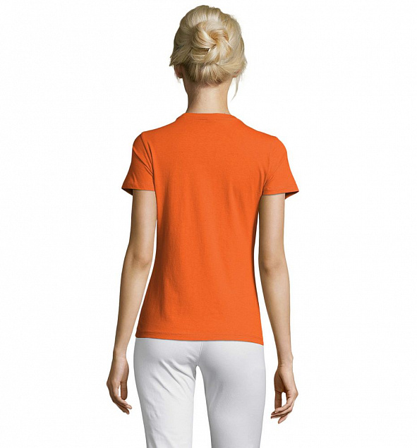 Футболка женская REGENT WOMEN, оранжевая с логотипом в Балашихе заказать по выгодной цене в кибермаркете AvroraStore