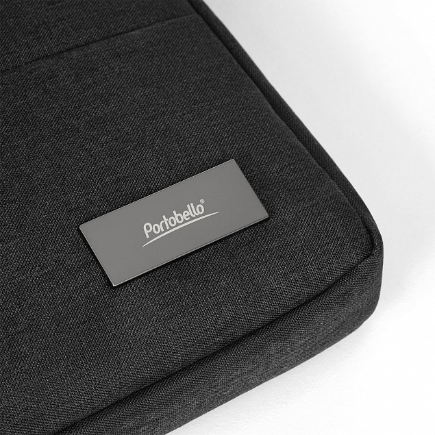 Сумка для ноутбука Fabio, черый/серый с логотипом в Балашихе заказать по выгодной цене в кибермаркете AvroraStore