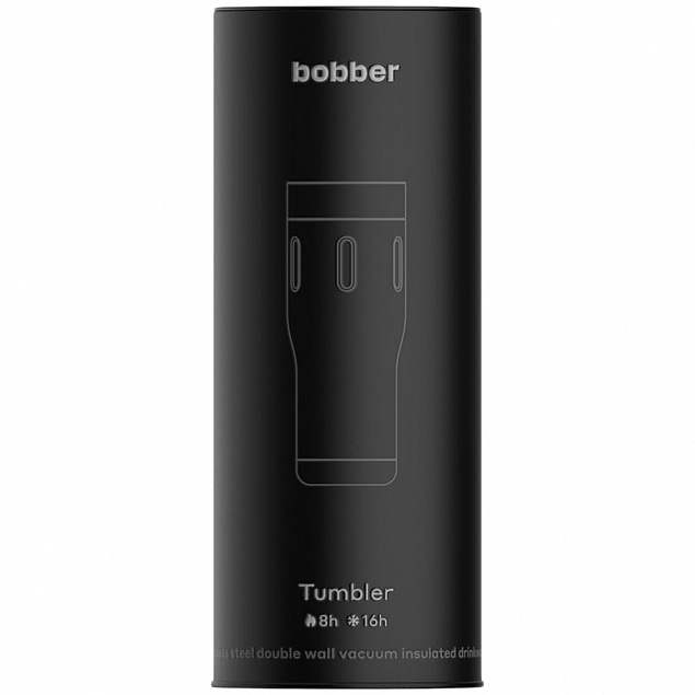 Термостакан Tumbler 470, вакуумный, черный с логотипом в Балашихе заказать по выгодной цене в кибермаркете AvroraStore