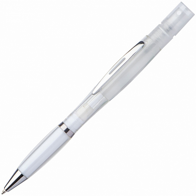 Шариковая ручка с распылителем, белая  с логотипом в Балашихе заказать по выгодной цене в кибермаркете AvroraStore