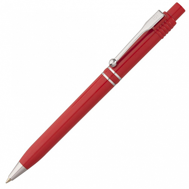 Ручка шариковая Raja Chrome, красная с логотипом в Балашихе заказать по выгодной цене в кибермаркете AvroraStore