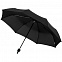 Зонт складной Clevis с ручкой-карабином, черный с логотипом в Балашихе заказать по выгодной цене в кибермаркете AvroraStore
