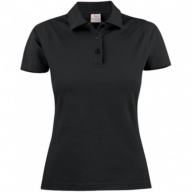 Рубашка поло женская SURF LADY, черная с логотипом в Балашихе заказать по выгодной цене в кибермаркете AvroraStore