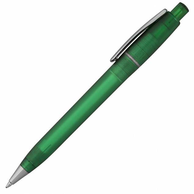 Ручка шариковая Semyr Frost, зеленая с логотипом в Балашихе заказать по выгодной цене в кибермаркете AvroraStore