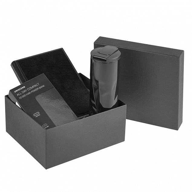 Коробка Satin, большая, черная с логотипом в Балашихе заказать по выгодной цене в кибермаркете AvroraStore