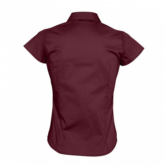 Рубашка женская с коротким рукавом Excess, бордовая с логотипом в Балашихе заказать по выгодной цене в кибермаркете AvroraStore