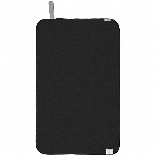 Спортивное полотенце Vigo Small, черное с логотипом в Балашихе заказать по выгодной цене в кибермаркете AvroraStore