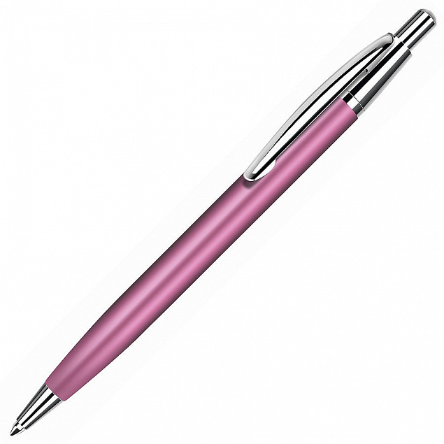 Ручка шариковая EPSILON,, розовый/хром, металл с логотипом в Балашихе заказать по выгодной цене в кибермаркете AvroraStore
