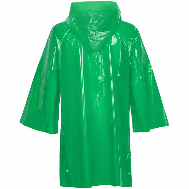 Дождевик-плащ CloudTime, зеленый с логотипом в Балашихе заказать по выгодной цене в кибермаркете AvroraStore