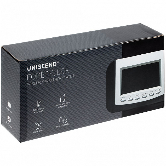 Метеостанция Uniscend Foreteller с внешним датчиком с логотипом в Балашихе заказать по выгодной цене в кибермаркете AvroraStore