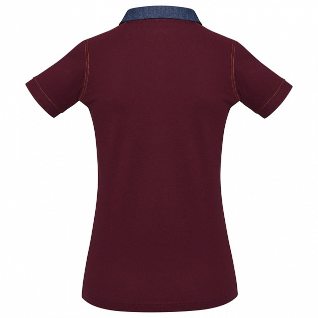 Рубашка поло женская DNM Forward бордовая с логотипом в Балашихе заказать по выгодной цене в кибермаркете AvroraStore
