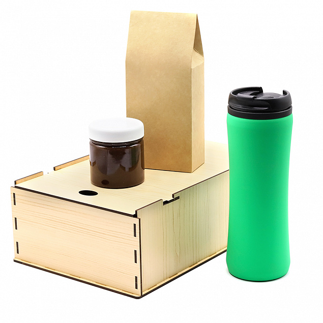 Подарочный набор Ирвин, зеленый (черный чай, мед с фундуком и какао) с логотипом в Балашихе заказать по выгодной цене в кибермаркете AvroraStore