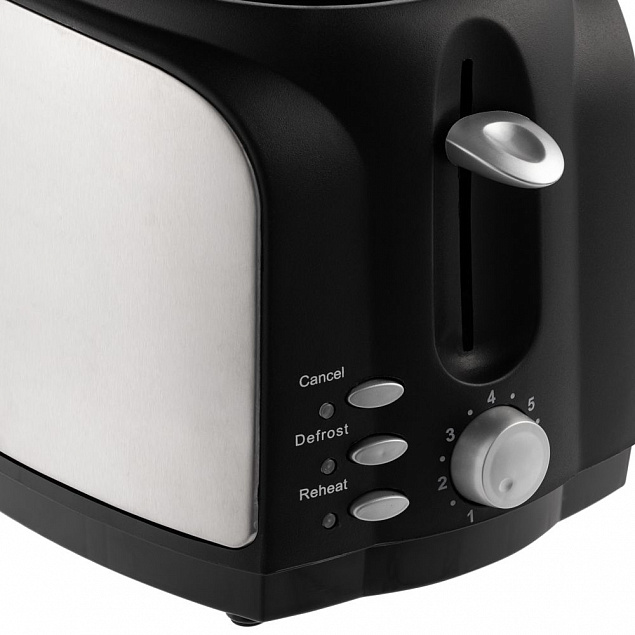Электрический тостер Postre, серебристо-черный с логотипом в Балашихе заказать по выгодной цене в кибермаркете AvroraStore