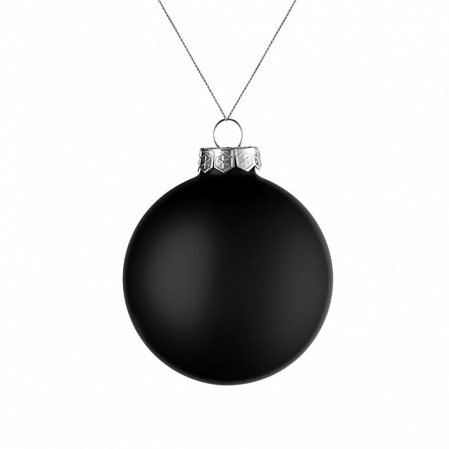 Елочный шар Finery Matt, 8 см, матовый черный с логотипом в Балашихе заказать по выгодной цене в кибермаркете AvroraStore