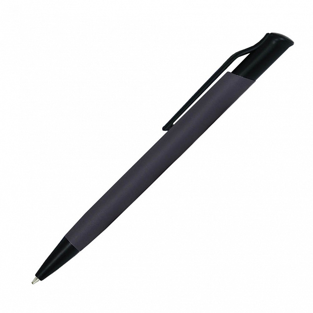 Шариковая ручка Grunge, темно-серая с логотипом в Балашихе заказать по выгодной цене в кибермаркете AvroraStore