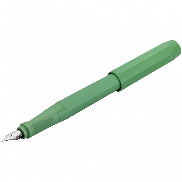 Ручка перьевая Perkeo, зеленая с логотипом в Балашихе заказать по выгодной цене в кибермаркете AvroraStore