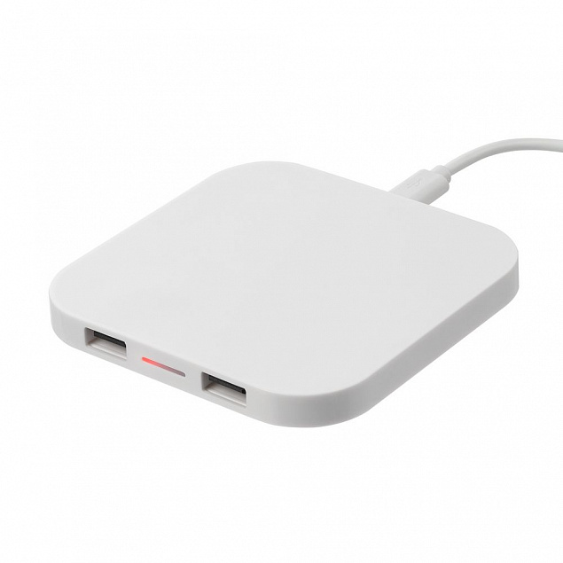Беспроводное зарядное устройство Interra Plus, белое с логотипом в Балашихе заказать по выгодной цене в кибермаркете AvroraStore