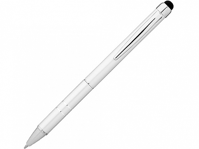 Ручка-стилус шариковая Charleston, серебристый, синие чернила с логотипом в Балашихе заказать по выгодной цене в кибермаркете AvroraStore