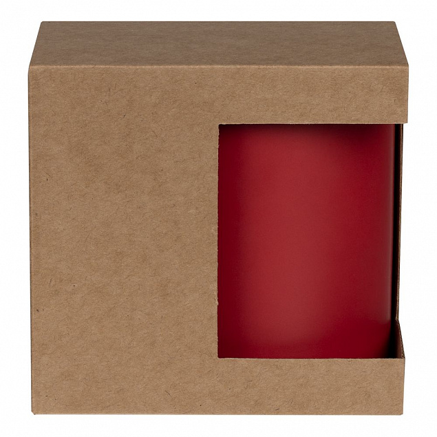 Коробка для кружки с окном Cupcase, крафт с логотипом в Балашихе заказать по выгодной цене в кибермаркете AvroraStore