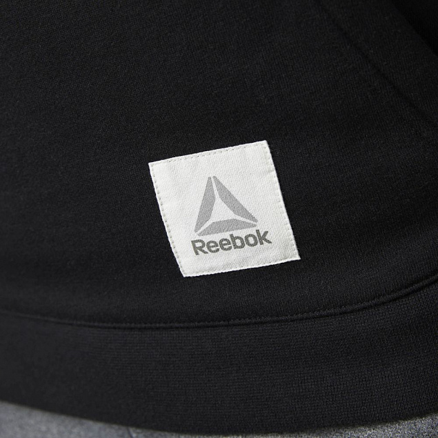 Толстовка мужская Crew Neck, черная с логотипом в Балашихе заказать по выгодной цене в кибермаркете AvroraStore